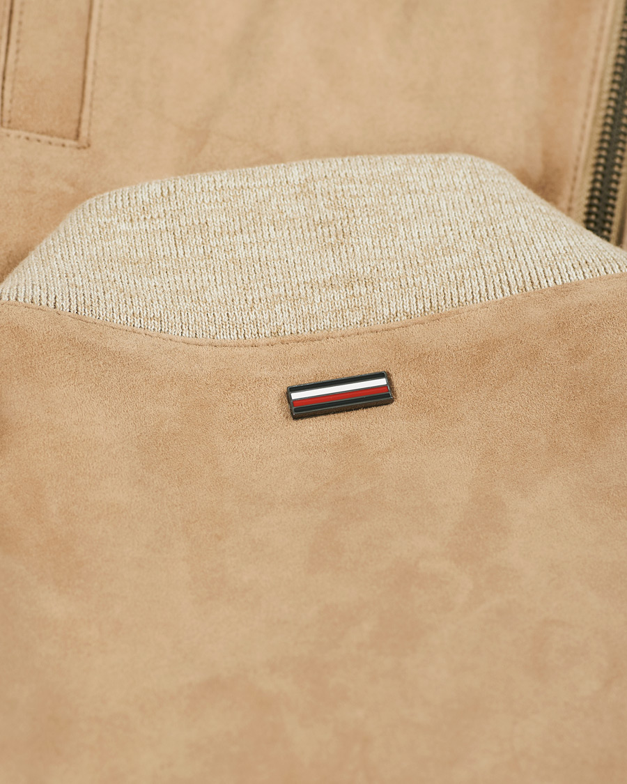 Herre | Jakker | Tommy Hilfiger | Suede Bomber Jacket Camel