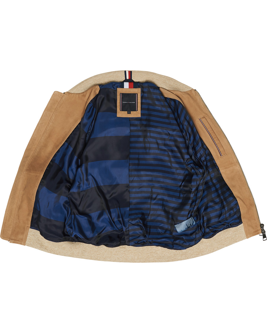 Herre | Jakker | Tommy Hilfiger | Suede Bomber Jacket Camel
