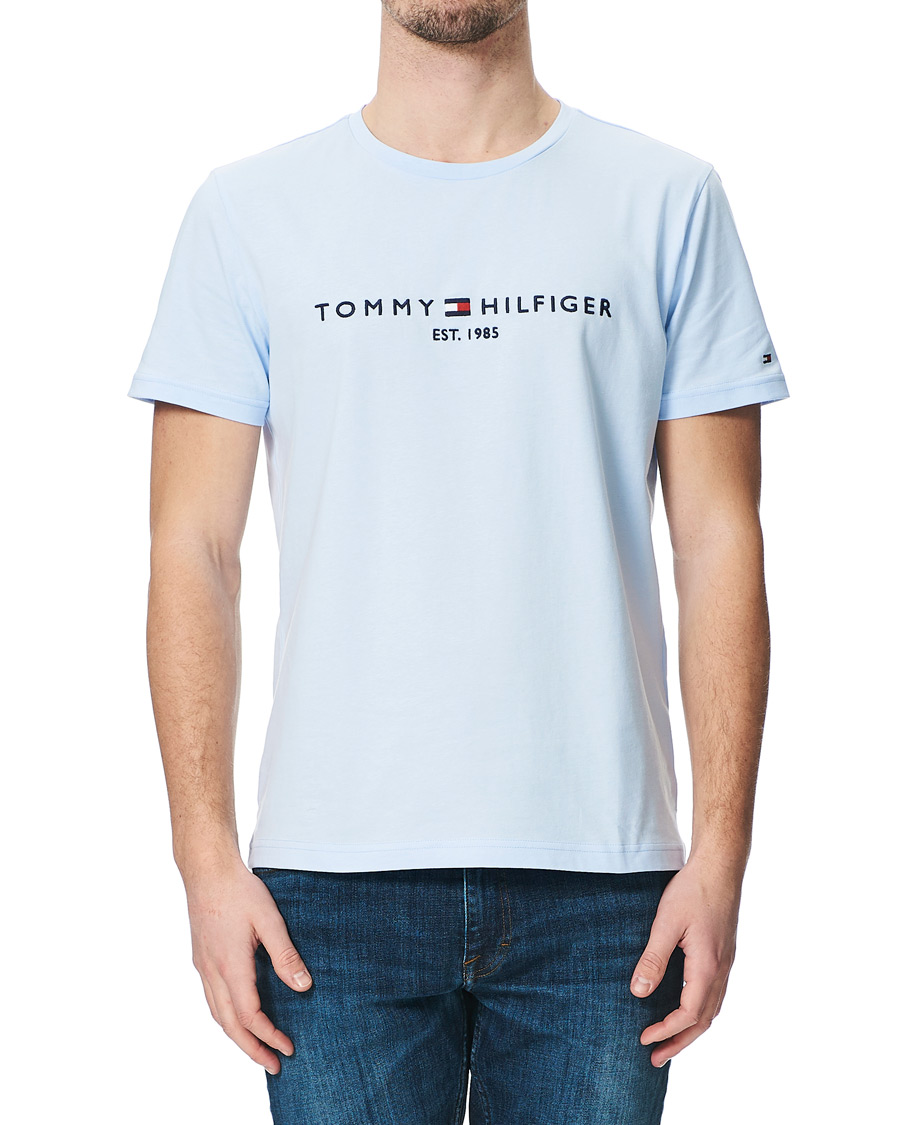 Herre | T-Shirts | Tommy Hilfiger | Logo Crew Neck Tee Sweet Blue