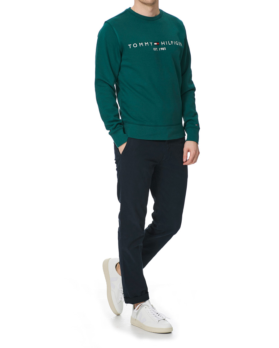 Herre | Trøjer | Tommy Hilfiger | Logo Crew Neck Sweatshirt Rural Green