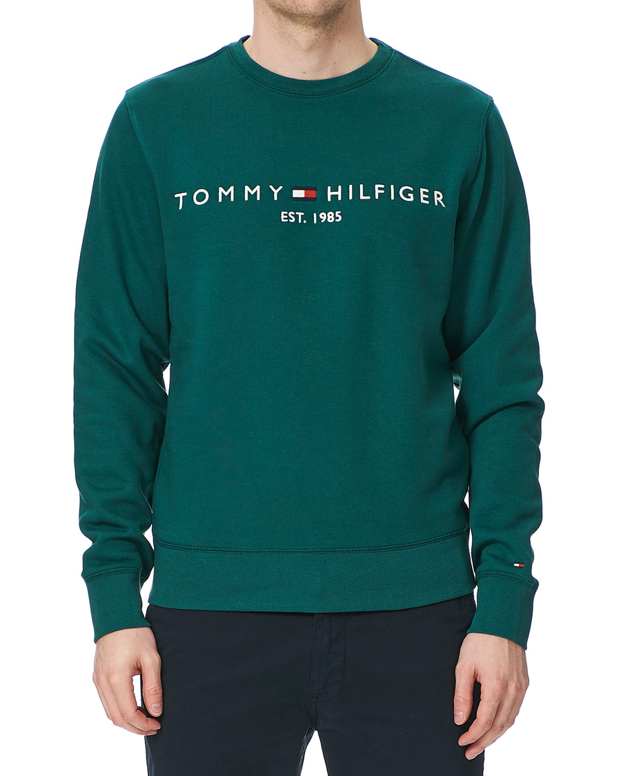 Herre | Trøjer | Tommy Hilfiger | Logo Crew Neck Sweatshirt Rural Green