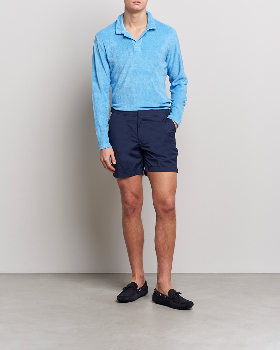Herre | Trøjer | Orlebar Brown | Terry Long Sleeve Polo Riviera