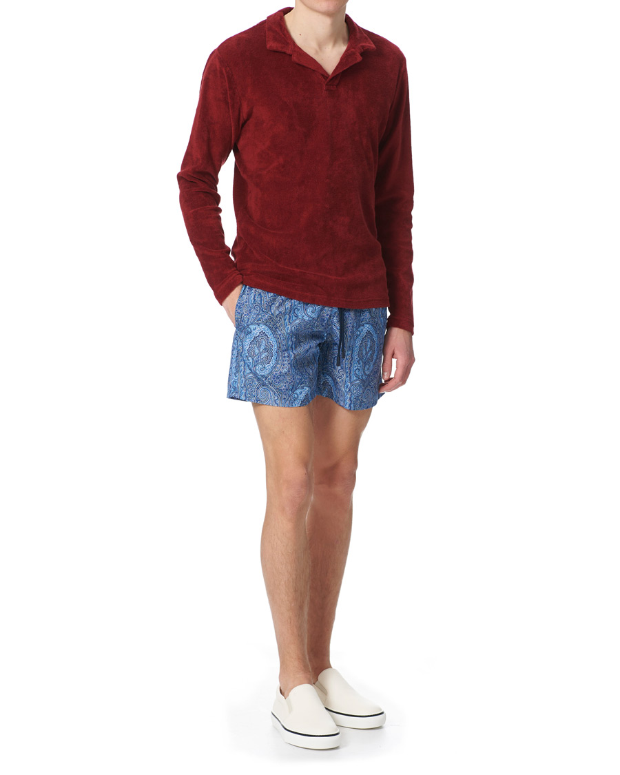 Herre | Trøjer | Orlebar Brown | Terry Long Sleeve Polo Mulberry