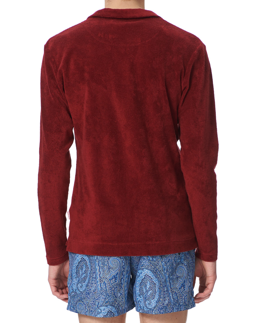 Herre | Trøjer | Orlebar Brown | Terry Long Sleeve Polo Mulberry