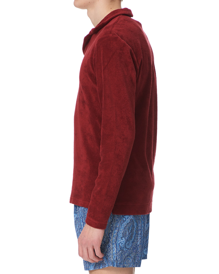 Herre | Trøjer | Orlebar Brown | Terry Long Sleeve Polo Mulberry