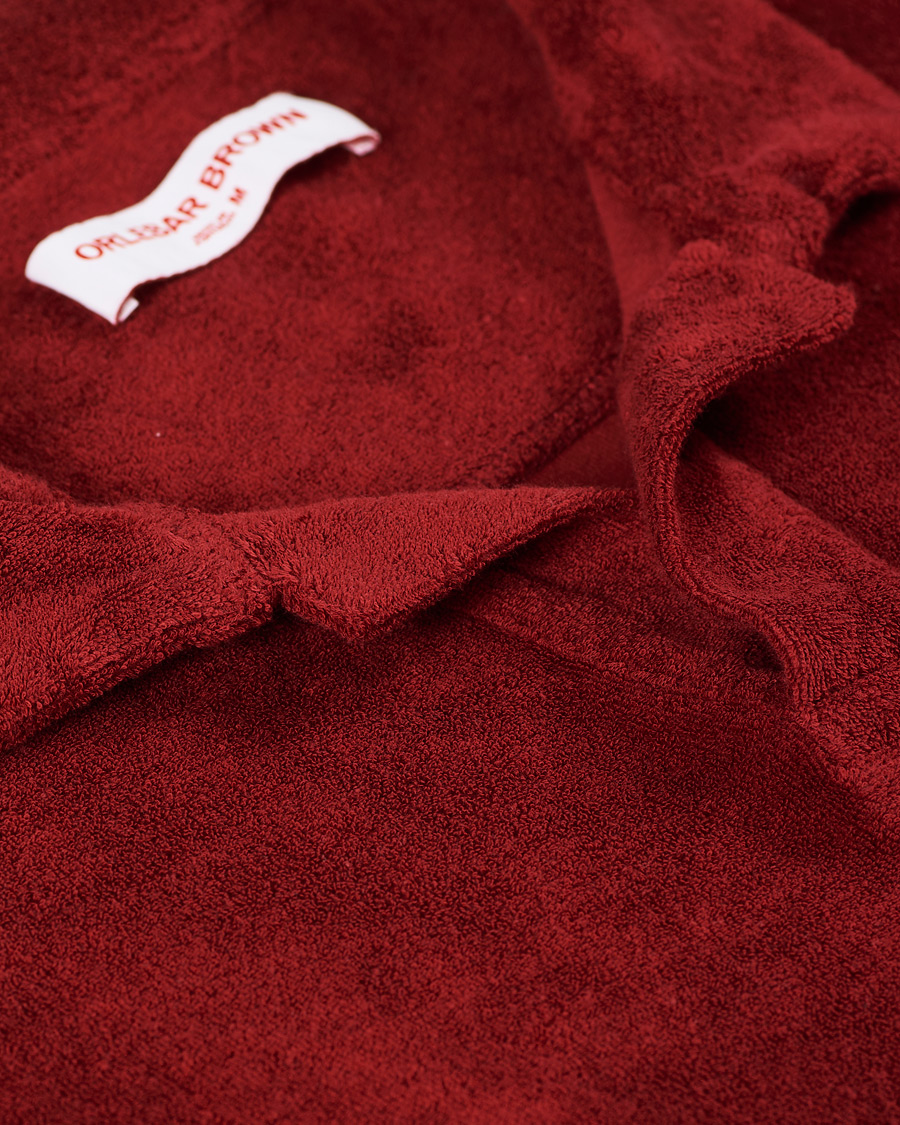 Herre | Trøjer | Orlebar Brown | Terry Long Sleeve Polo Mulberry
