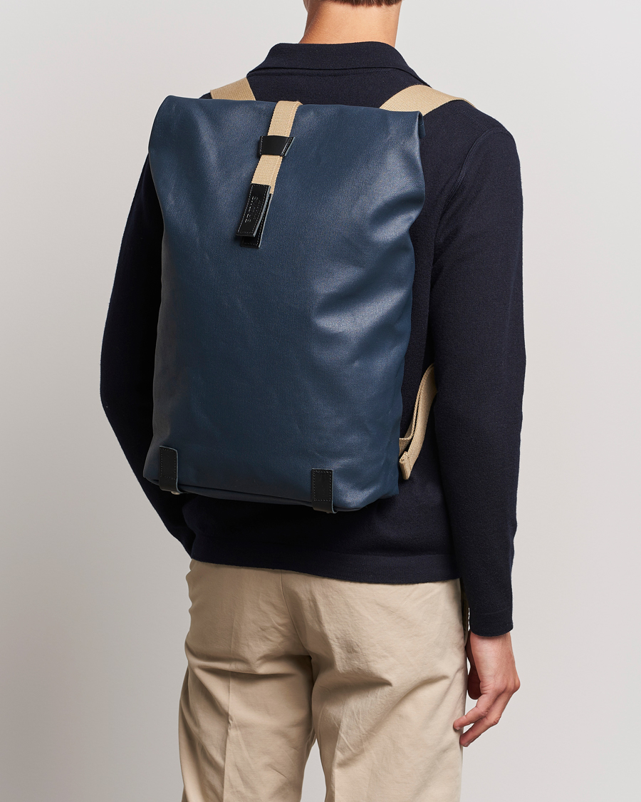 Herr |  | Brooks England | Pickwick Cotton Canvas 26L Backpack Dark Blue/Black