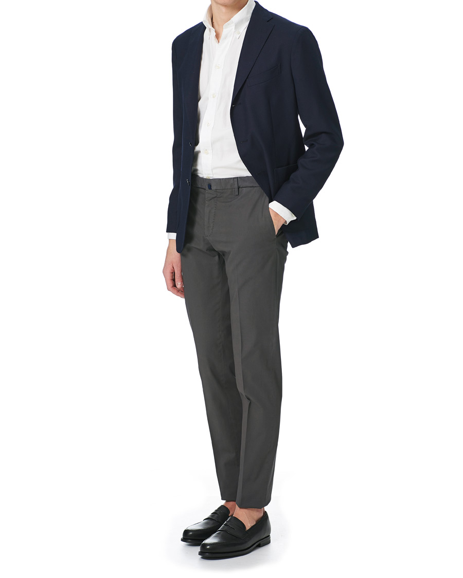 Herre | Bukser | Incotex | Slim Fit Stretch Chinos Dark Grey