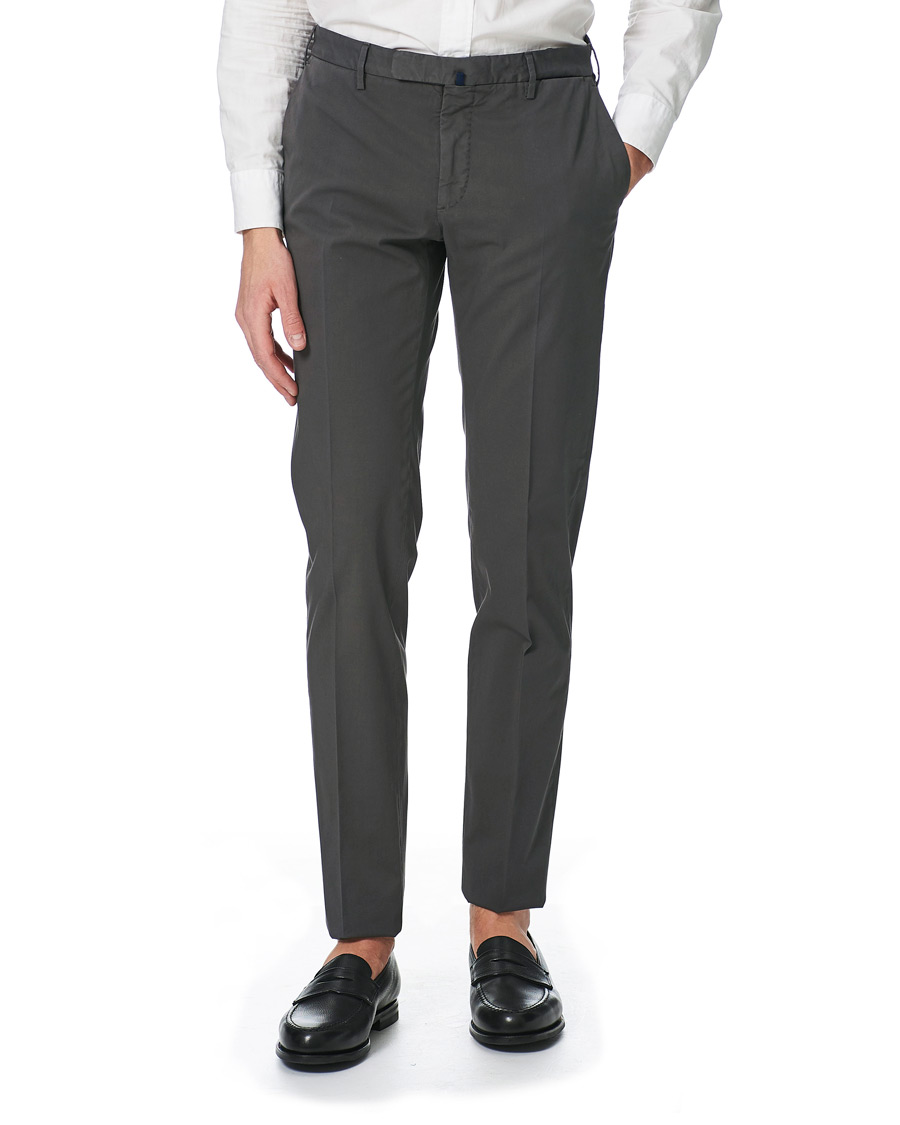 Herre | Bukser | Incotex | Slim Fit Stretch Chinos Dark Grey