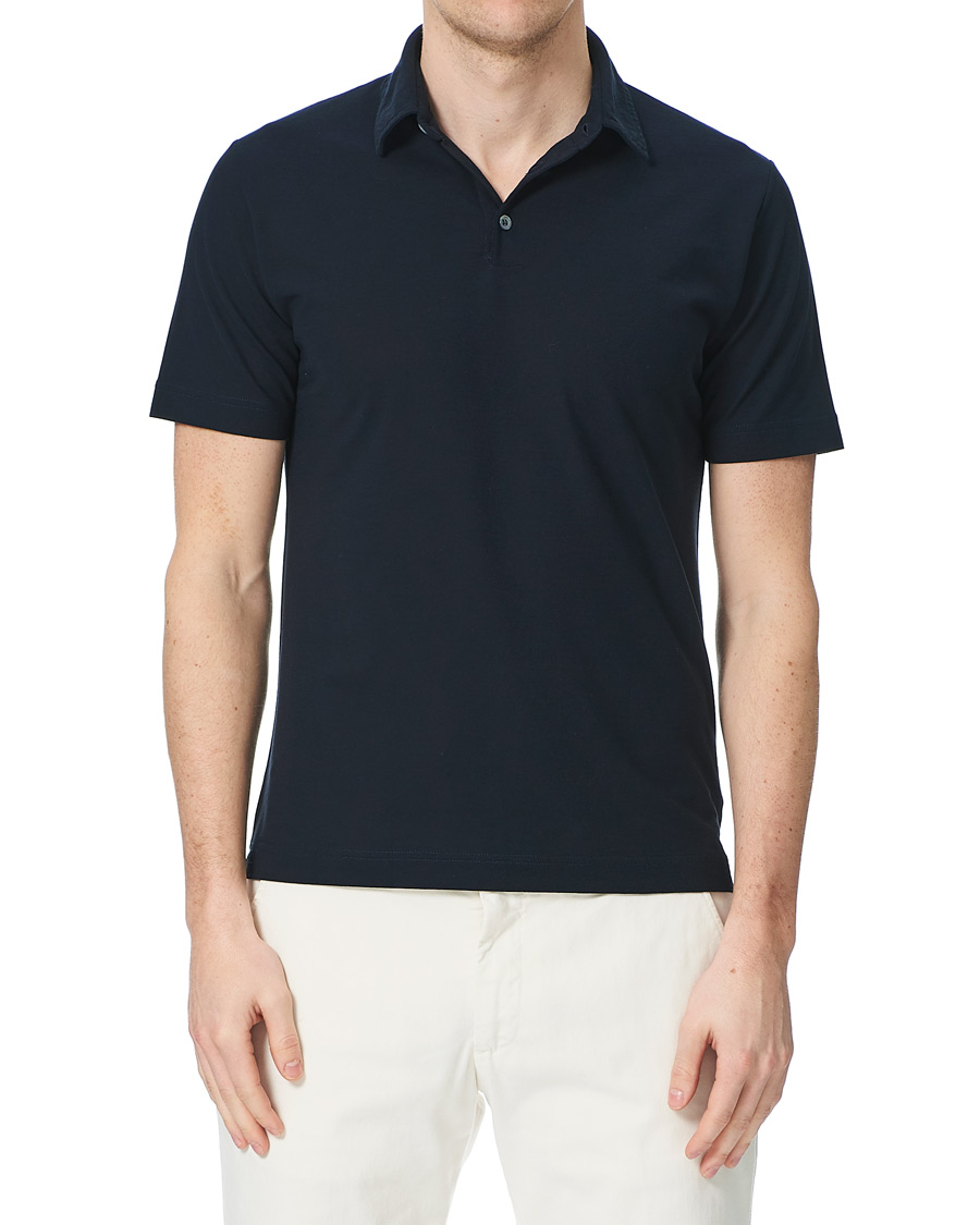 Herre | Polotrøjer | Zanone | Ice Cotton Short Sleeve Polo Navy