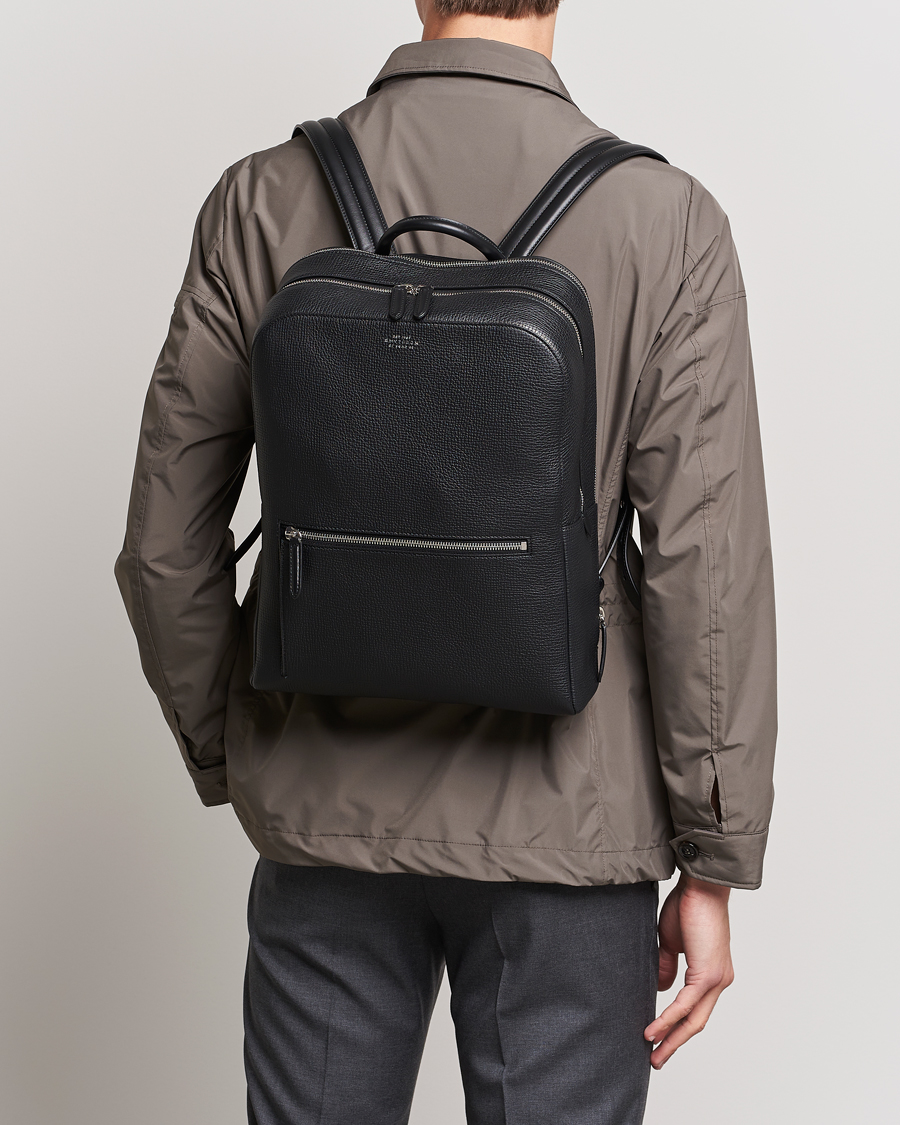 Herre |  | Smythson | Ludlow Zip Around Backpack Black