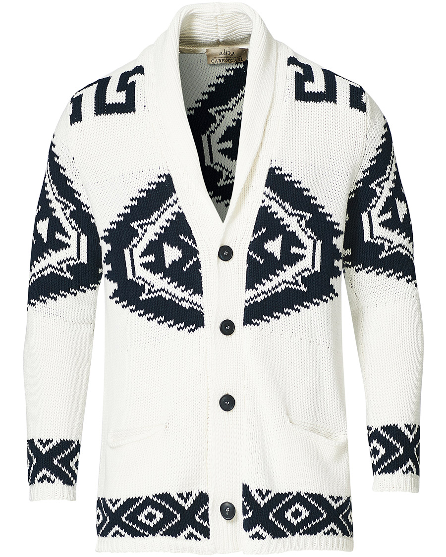 Herre | Trøjer | Altea | Azteco Shawl Collar Cardigan Optic White