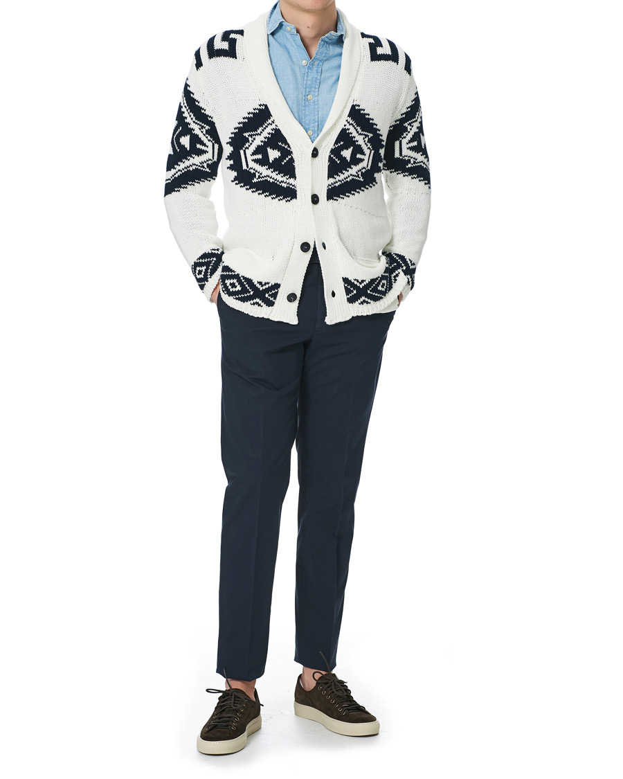Herre | Trøjer | Altea | Azteco Shawl Collar Cardigan Optic White