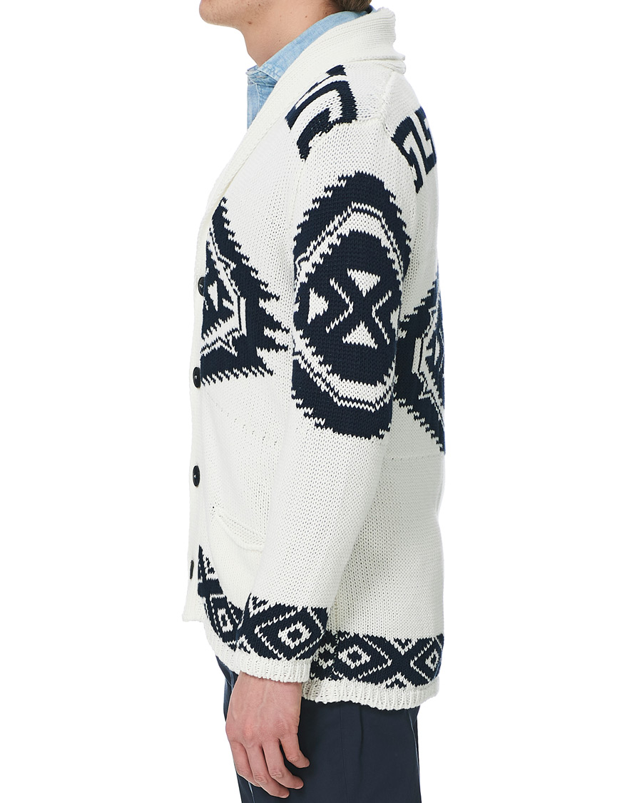 Herre | Trøjer | Altea | Azteco Shawl Collar Cardigan Optic White