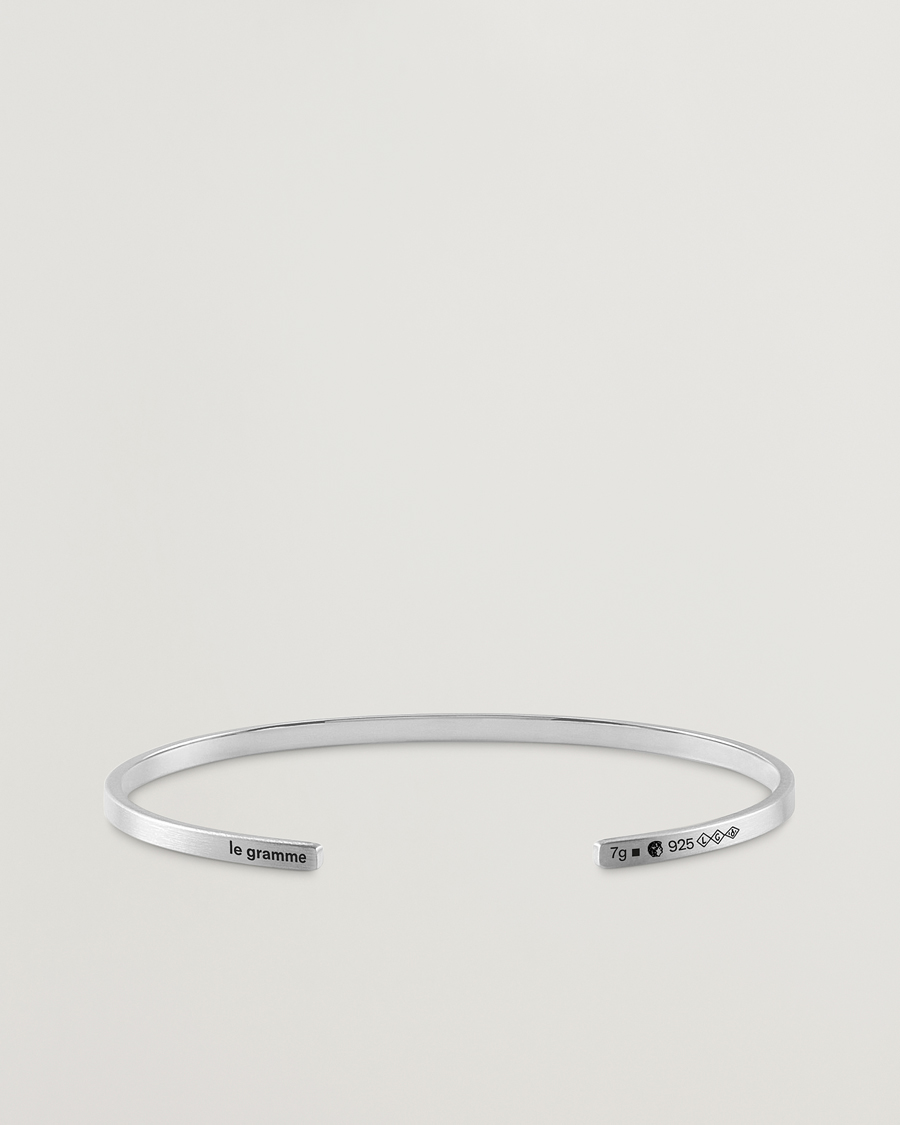 Herre | Smykker | LE GRAMME | Ribbon Bracelet Brushed Sterling Silver 7g