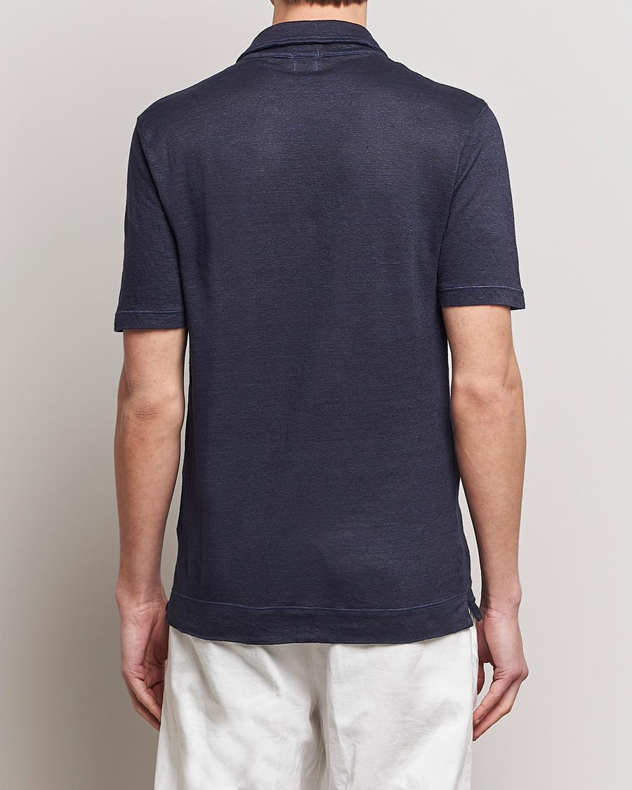 Herre | Polotrøjer | Massimo Alba | Wembley Linen Polo Navy