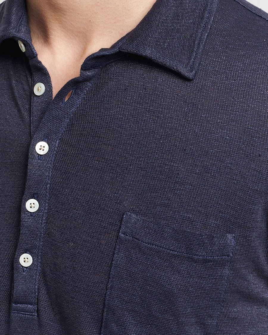 Herre | Polotrøjer | Massimo Alba | Wembley Linen Polo Navy