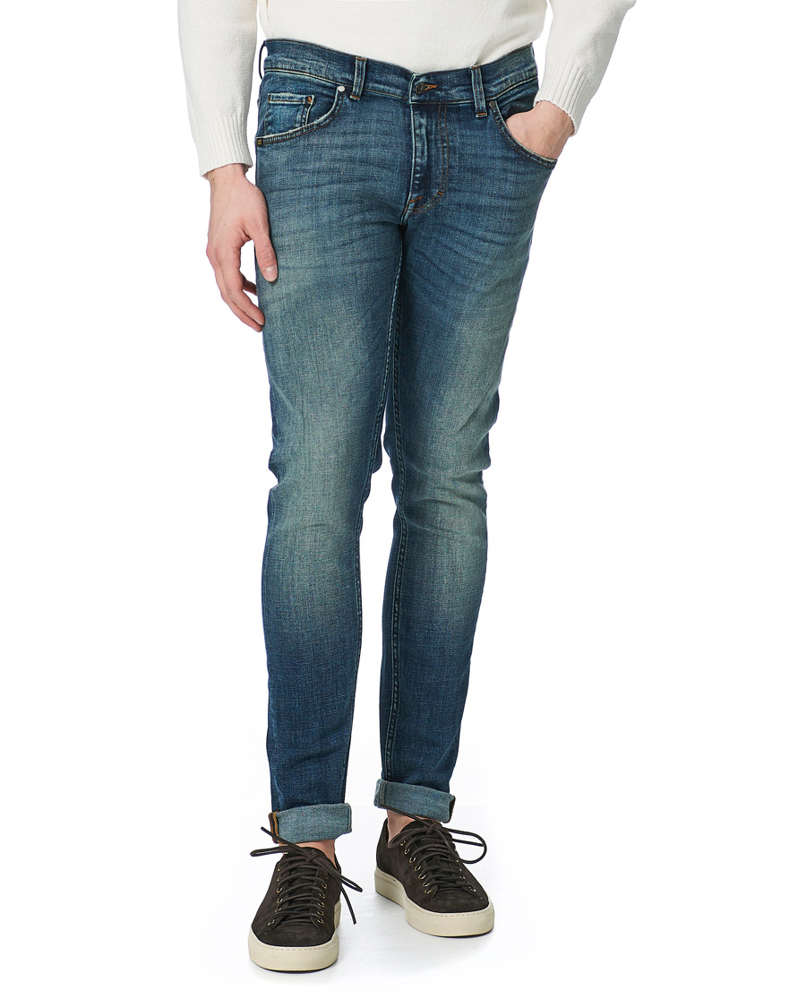 Herre | Jeans | Tiger of Sweden Jeans | Slim Super Stretch Ideal Jeans Medium Blue