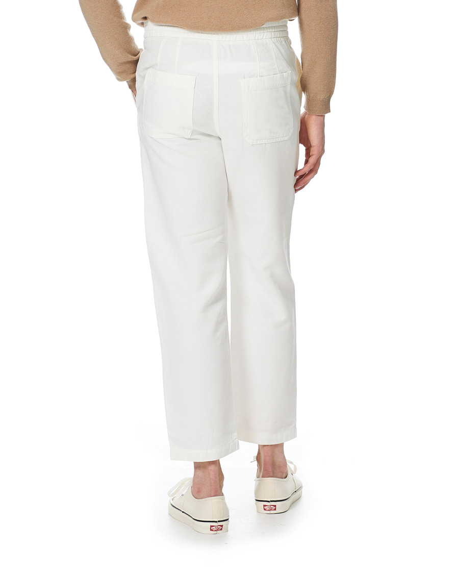 Herre | Bukser | Tiger of Sweden | Torin Cotton/Linen Drawstring Trousers Cream