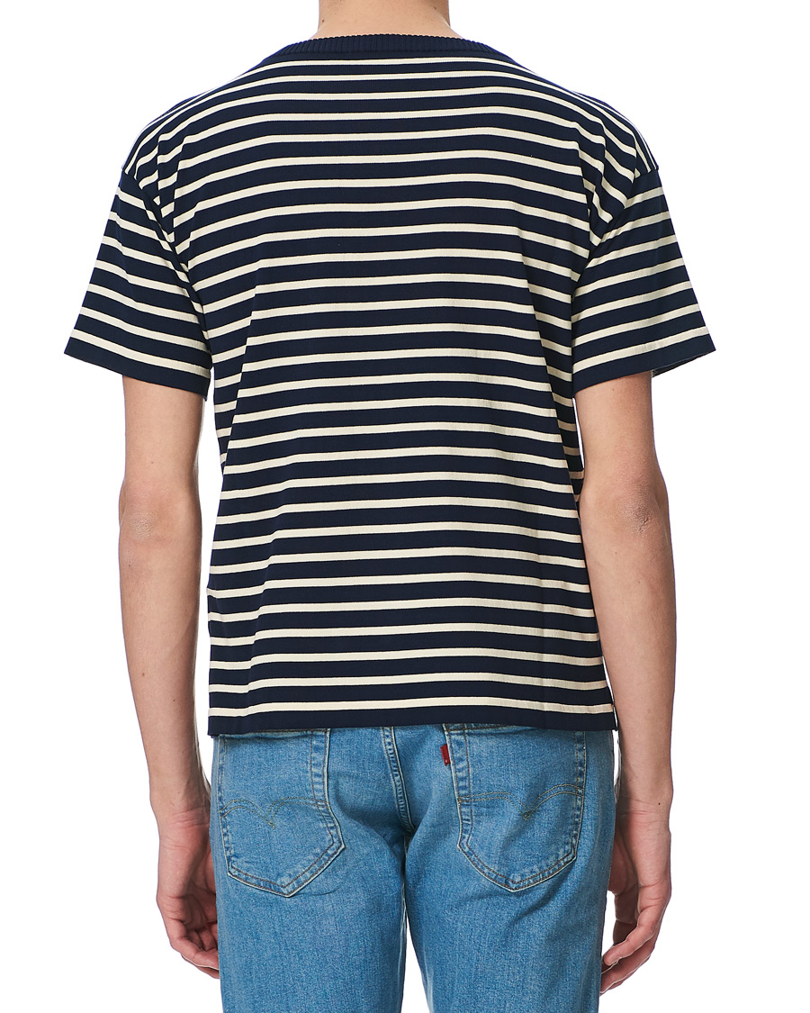 Herre | T-Shirts | Andersen-Andersen | Boatsman Short Sleeve Tee Navy/Off White