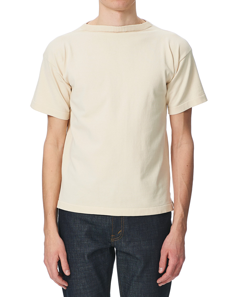 Herre | T-Shirts | Andersen-Andersen | Boatsman Short Sleeve Tee Off White
