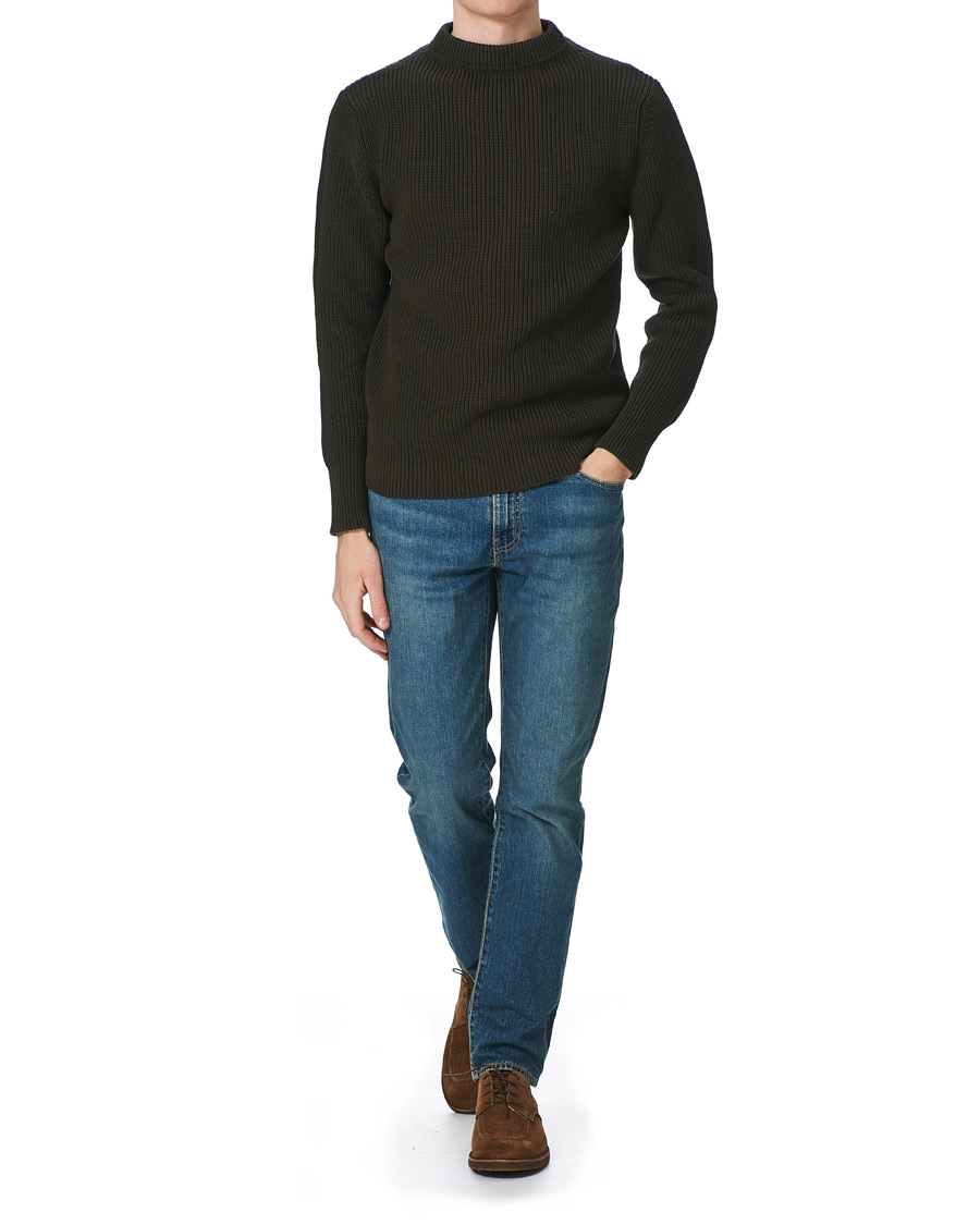 Herre | Trøjer | Andersen-Andersen | Organic Cotton Crew Neck Hunting Green