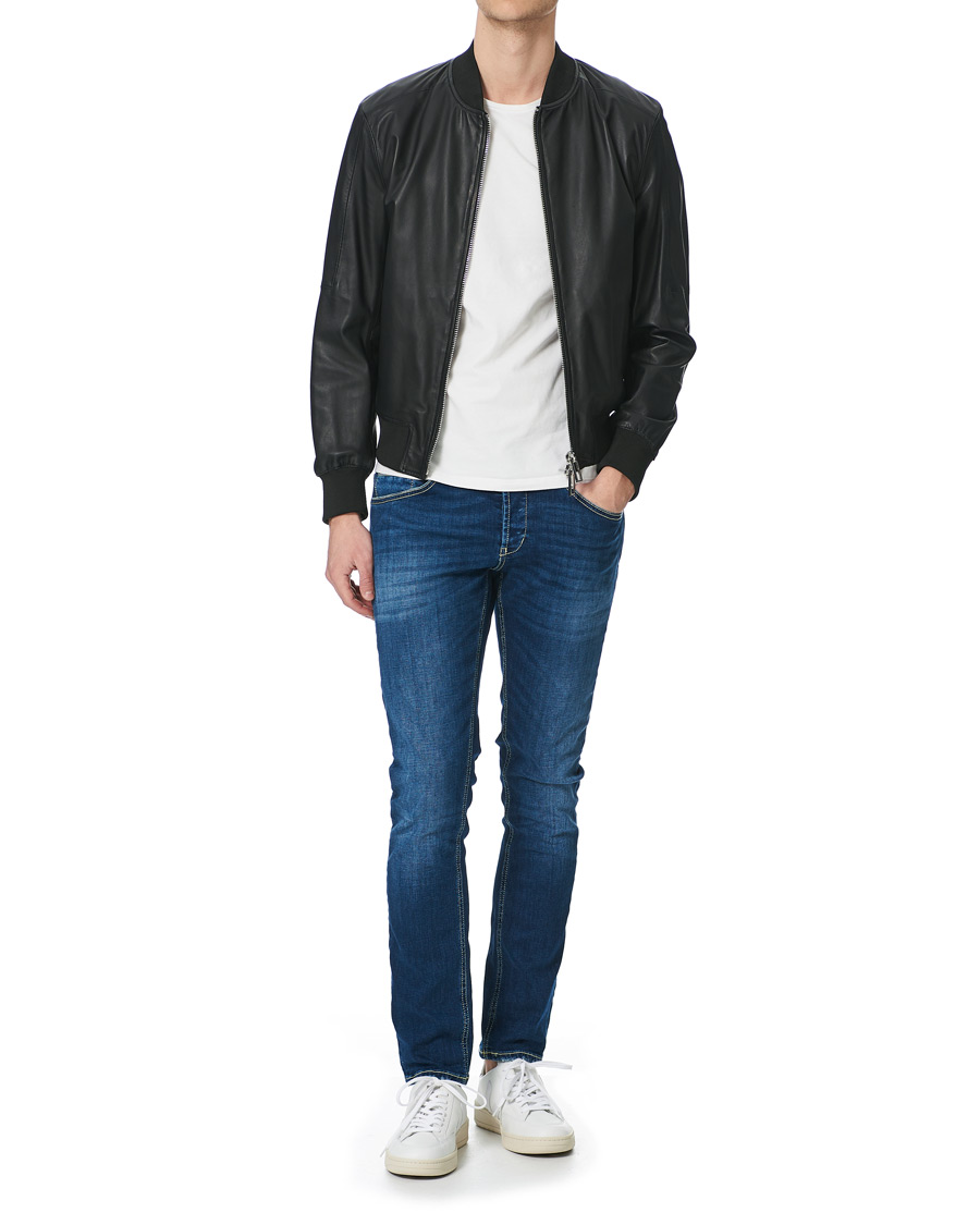 Herre | Jakker | Emporio Armani | Leather Bomber Jacket Black
