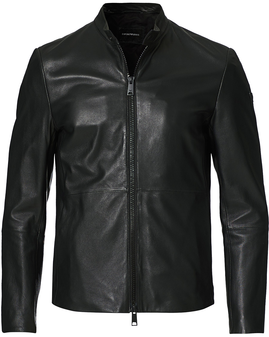Herre | Jakker | Emporio Armani | Leather Jacket Black