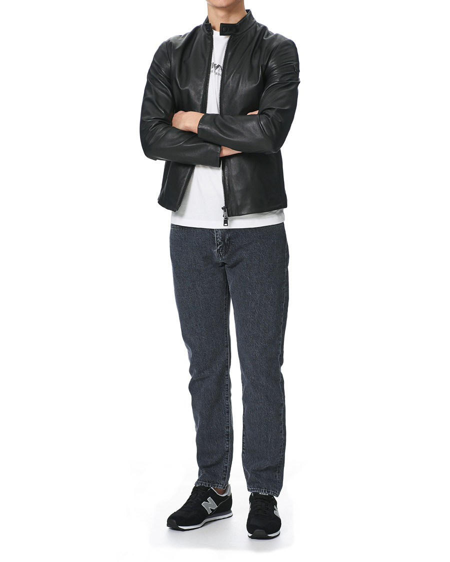 Herre | Jakker | Emporio Armani | Leather Jacket Black