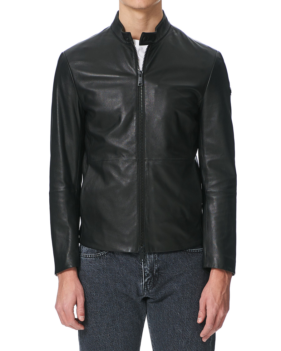 Herre | Jakker | Emporio Armani | Leather Jacket Black