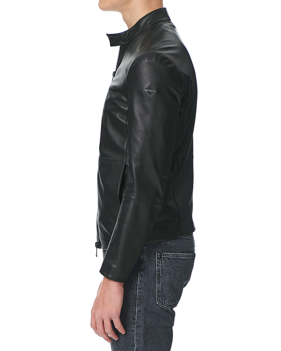 Herre | Jakker | Emporio Armani | Leather Jacket Black