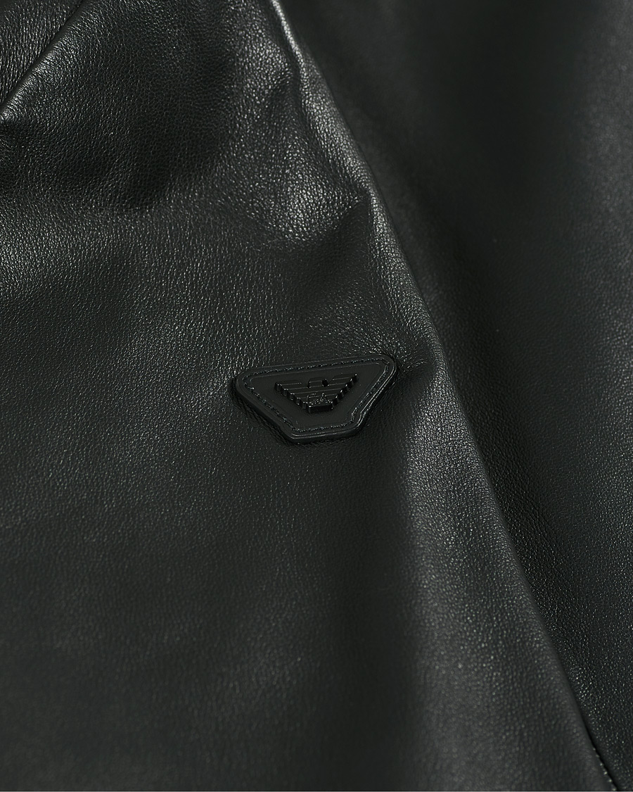 Herre | Jakker | Emporio Armani | Leather Jacket Black