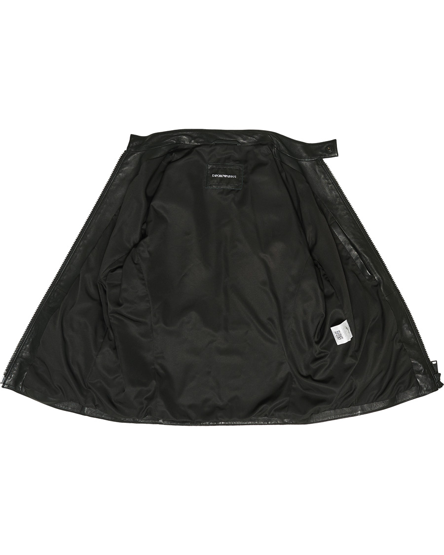 Herre | Jakker | Emporio Armani | Leather Jacket Black