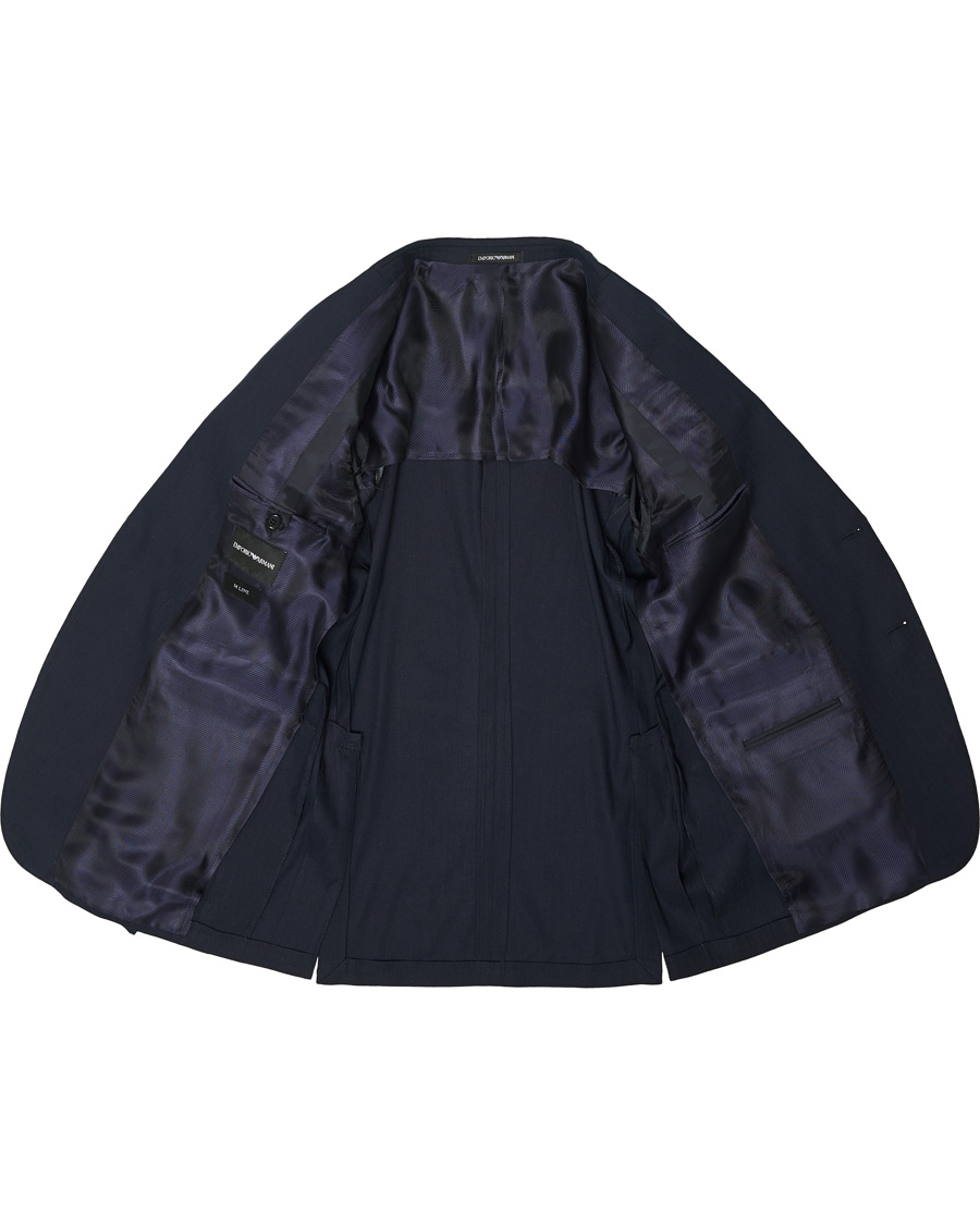 Herre | Blazere & jakker | Emporio Armani | Slim Fit Techno Linen Stretch Blazer Navy