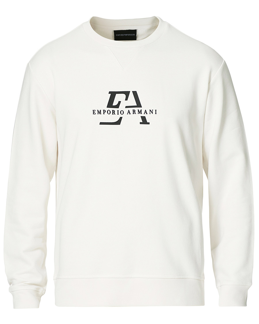 Herre | Trøjer | Emporio Armani | Logo Crew Neck Sweatshirt White
