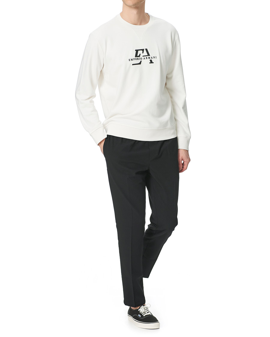 Herre | Trøjer | Emporio Armani | Logo Crew Neck Sweatshirt White