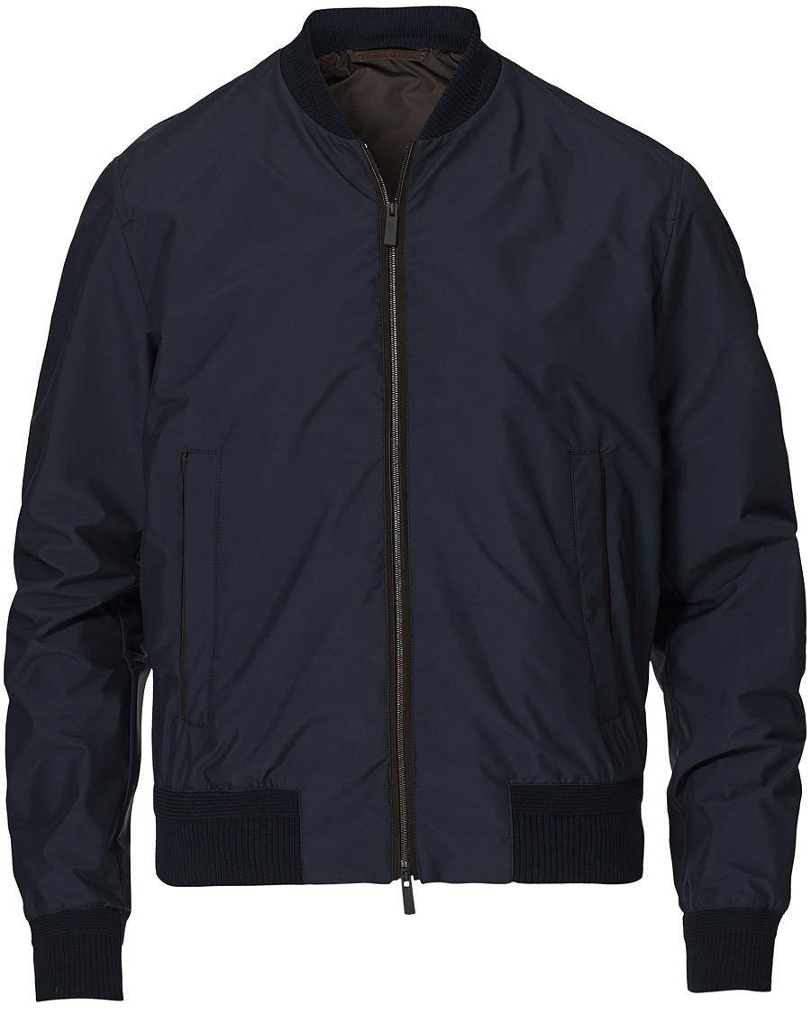 Herre | Jakker | Ermenegildo Zegna | Stratos Waterrepellent Bomber Jacket Navy