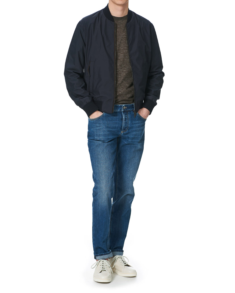 Herre | Jakker | Ermenegildo Zegna | Stratos Waterrepellent Bomber Jacket Navy