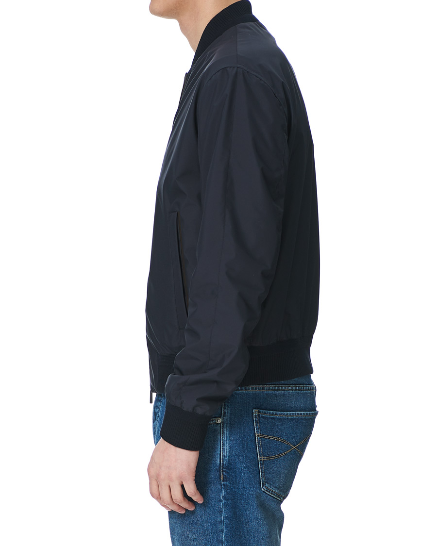 Herre | Jakker | Ermenegildo Zegna | Stratos Waterrepellent Bomber Jacket Navy