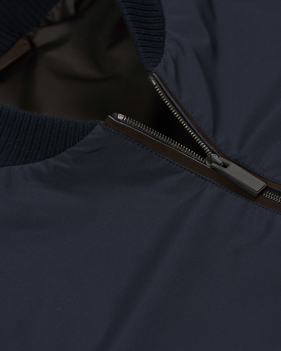 Herre | Jakker | Ermenegildo Zegna | Stratos Waterrepellent Bomber Jacket Navy