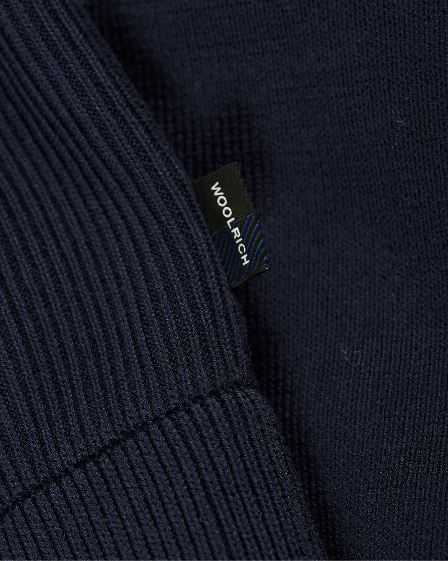 Herre | Jakker | Woolrich | Hybrid Track Jacket Melton Blue