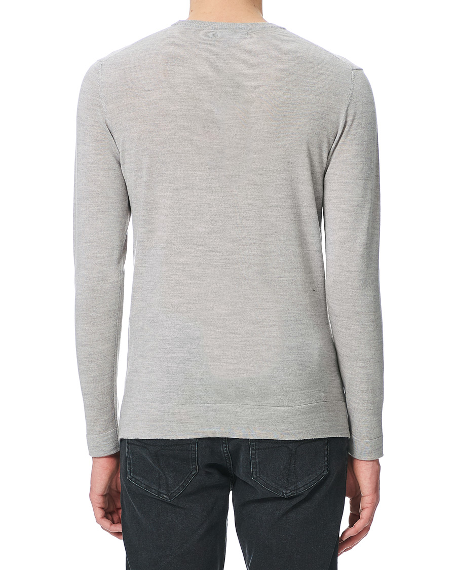 Herre | Trøjer | J.Lindeberg | Newman Merino Crew Neck Pullover Stone Grey Melange