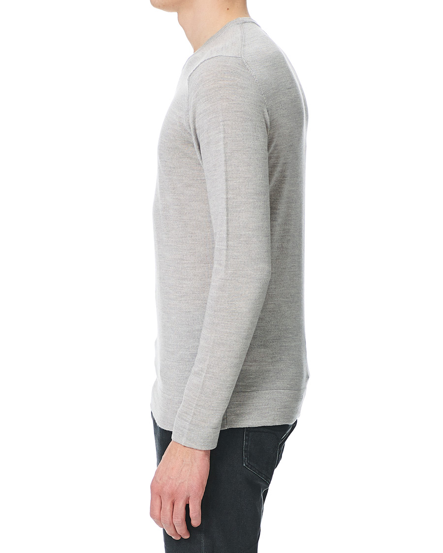 Herre | Trøjer | J.Lindeberg | Newman Merino Crew Neck Pullover Stone Grey Melange