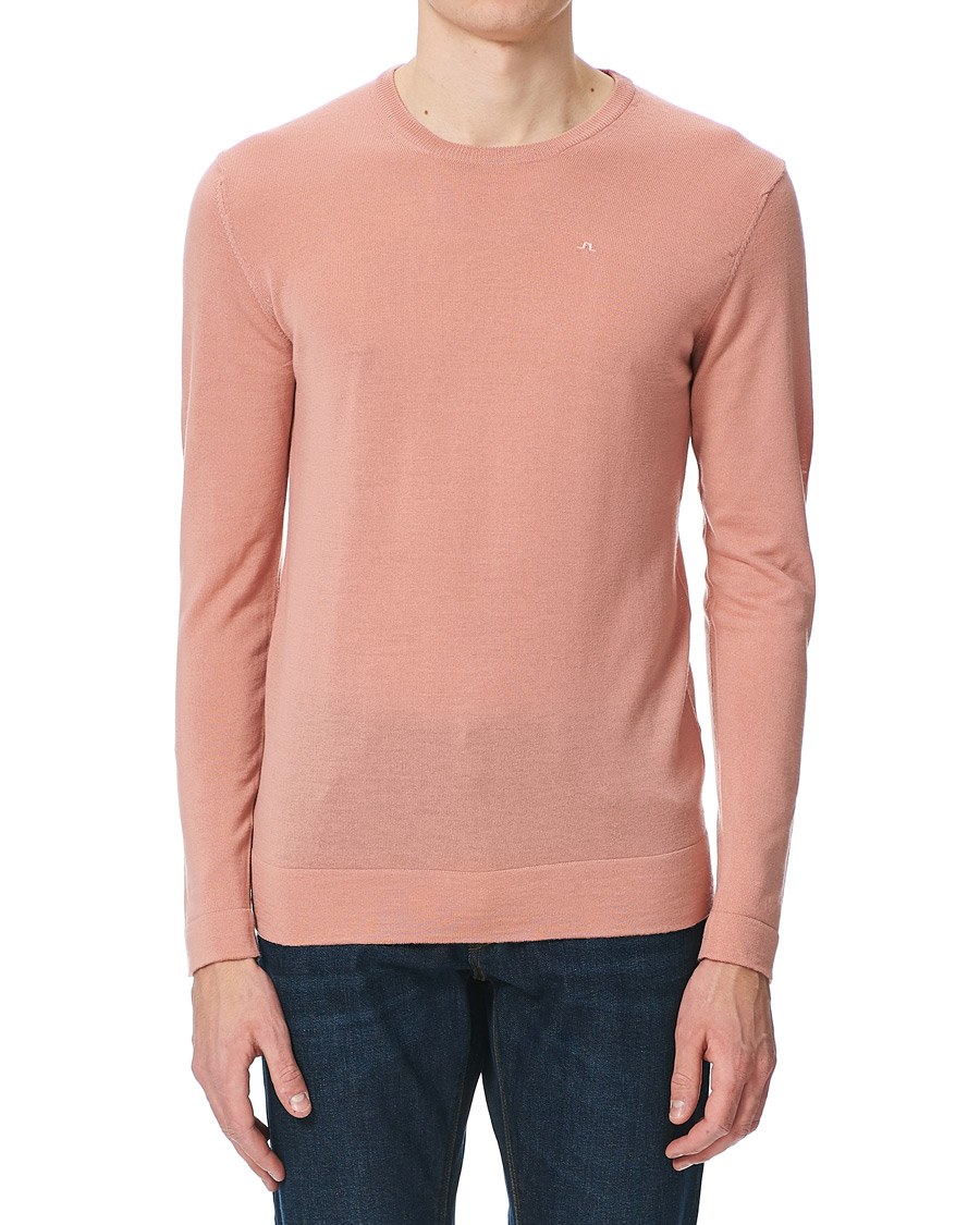 Herre | Trøjer | J.Lindeberg | Newman Merino Crew Neck Pullover Rose Coppar