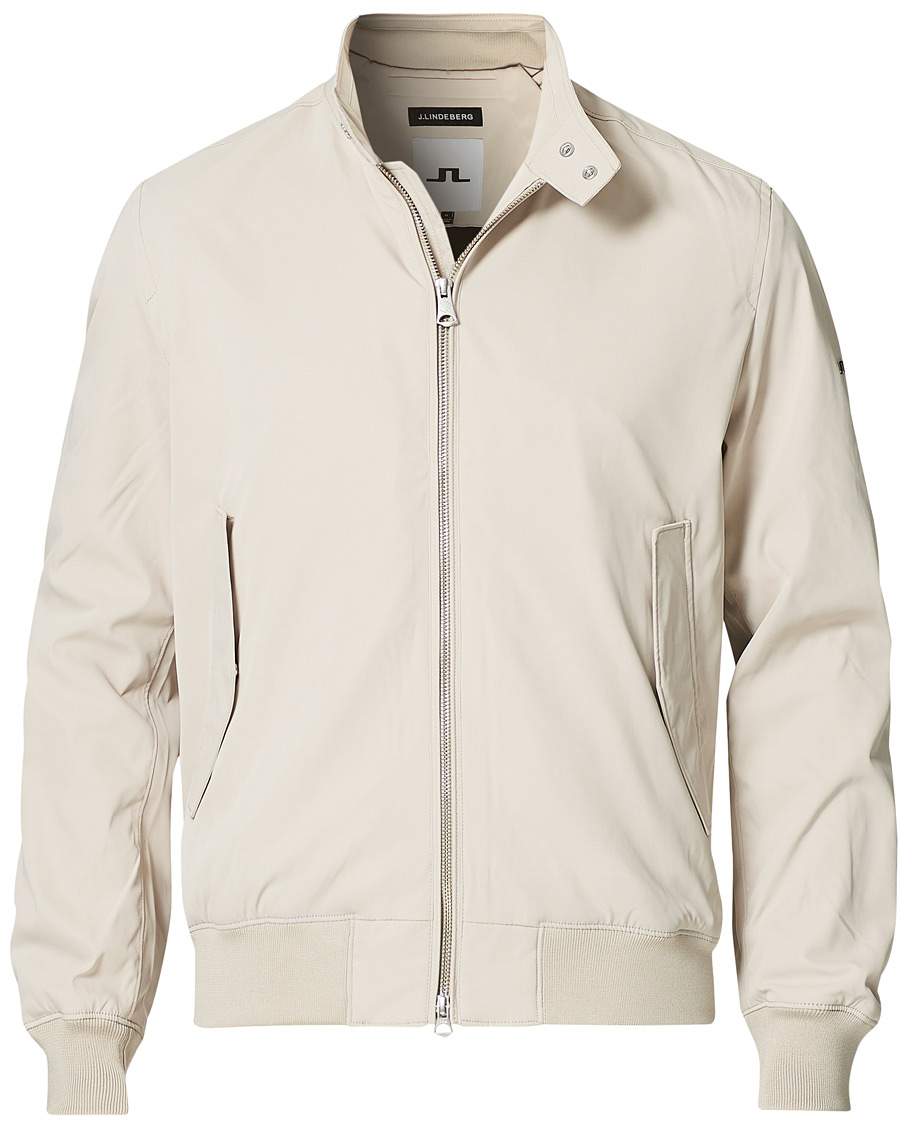 Herre | Jakker | J.Lindeberg | Derek Stretch Harrington Jacket Sand Grey