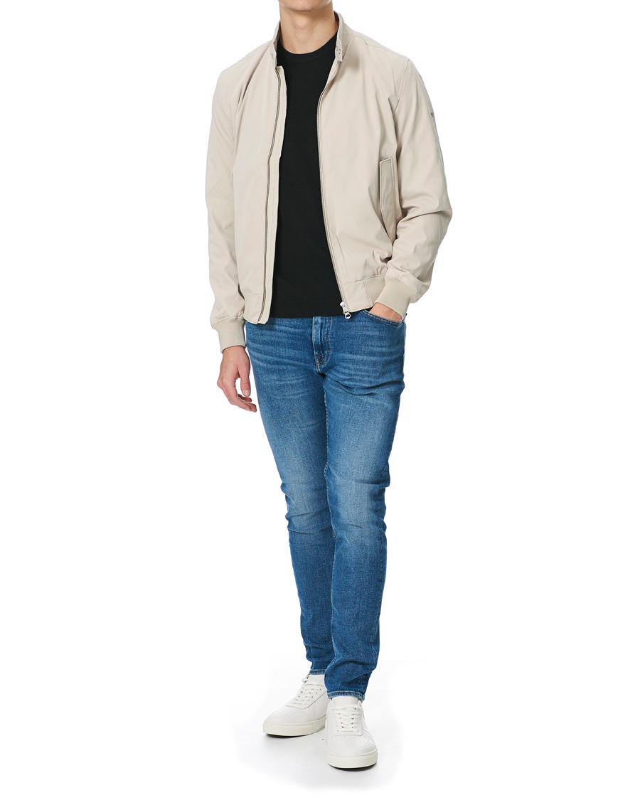 Herre | Jakker | J.Lindeberg | Derek Stretch Harrington Jacket Sand Grey