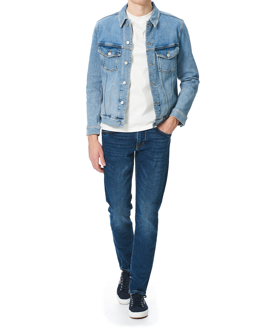 Herre | Jakker | J.Lindeberg | Ran Sky Wash Stretch Denim Jacket Light Blue