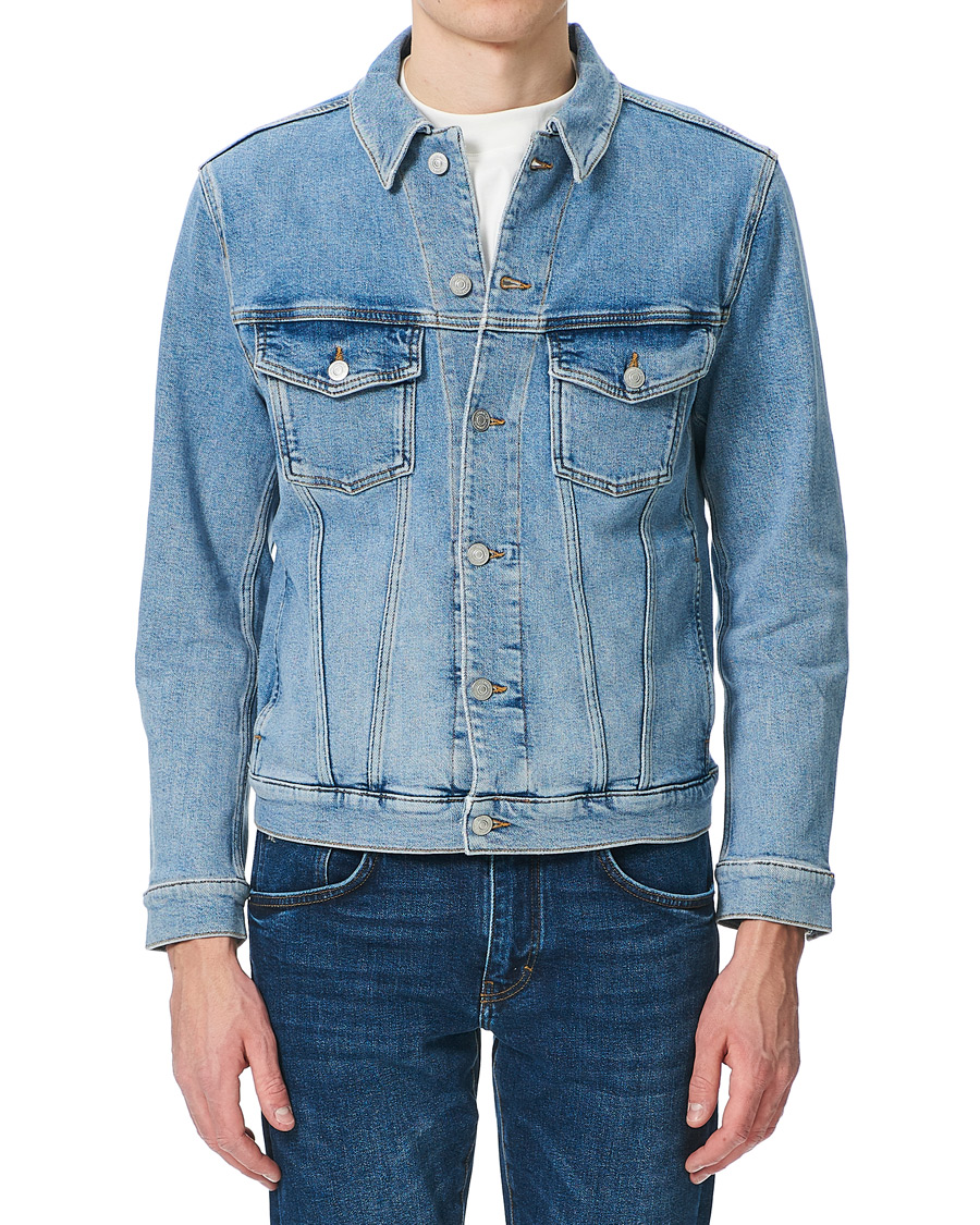 Herre | Jakker | J.Lindeberg | Ran Sky Wash Stretch Denim Jacket Light Blue