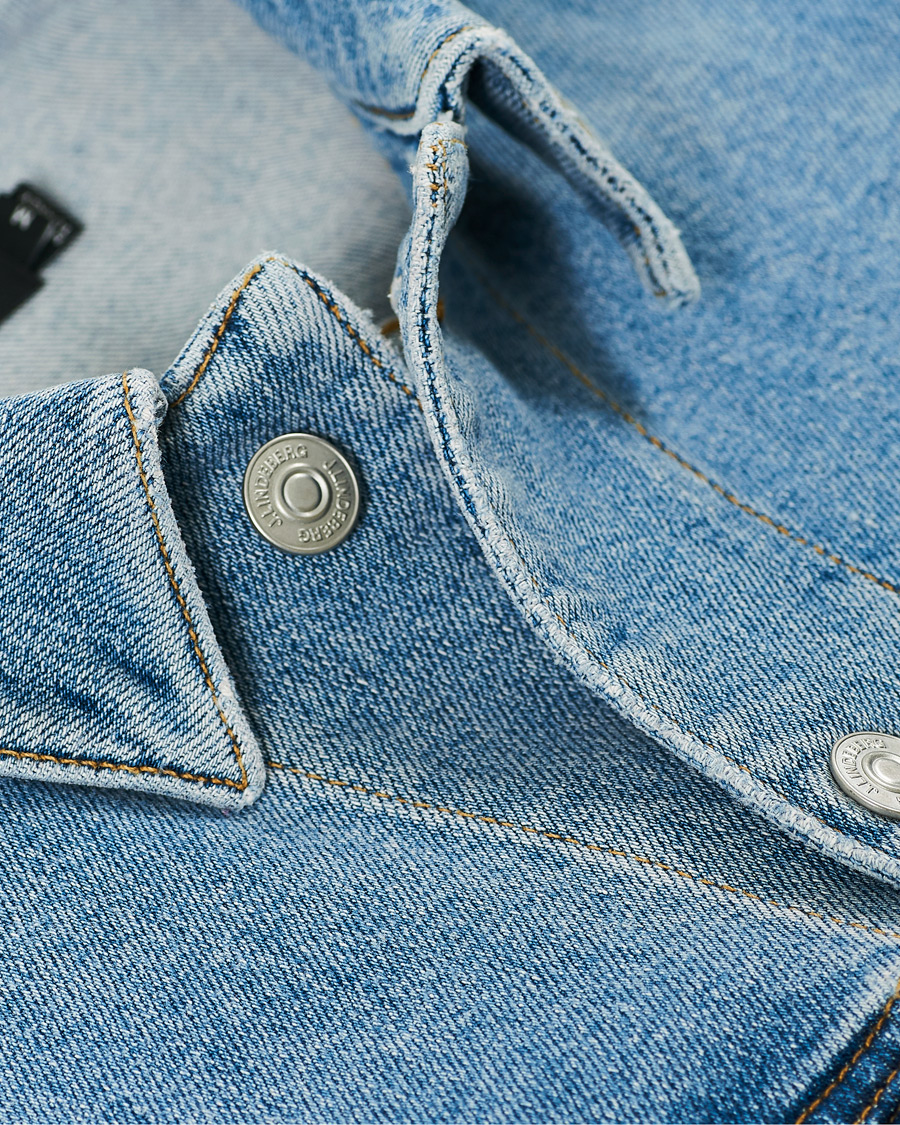 Herre | Jakker | J.Lindeberg | Ran Sky Wash Stretch Denim Jacket Light Blue