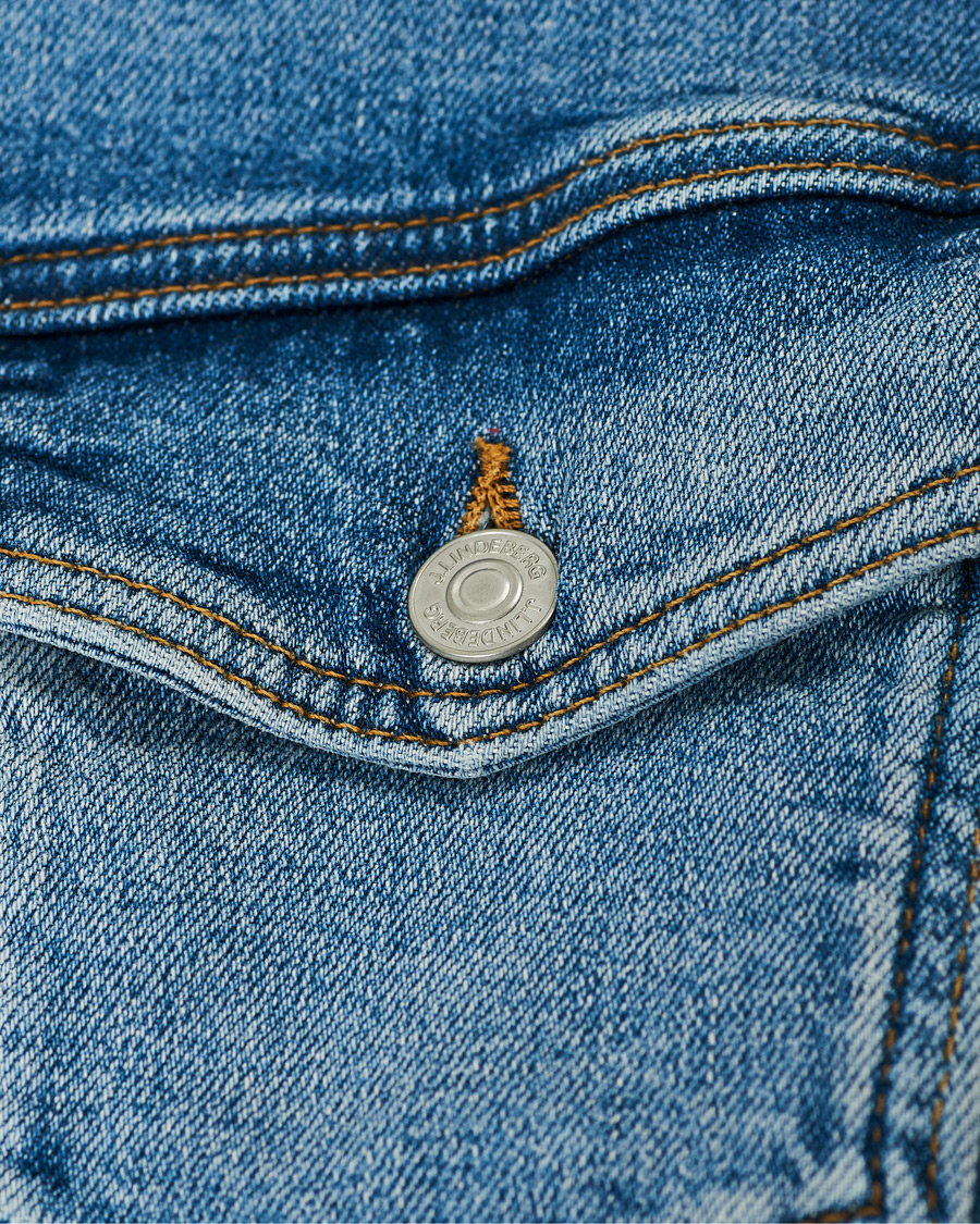 Herre | Jakker | J.Lindeberg | Ran Sky Wash Stretch Denim Jacket Light Blue